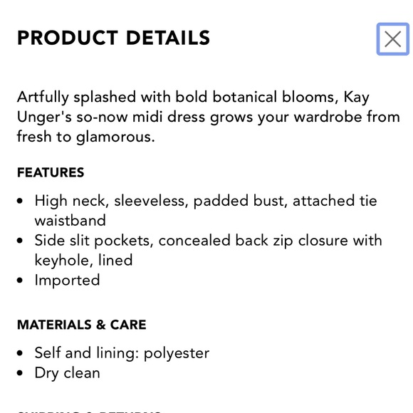 Kay Unger Floral Halter Dress Size 12 - Picture 7 of 7